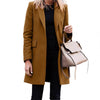 Autumn Blazer Warm Commuting Style Autumn Winter Button Placket Mid-length Women Suit Jacket Lady Blazer Female Clothing