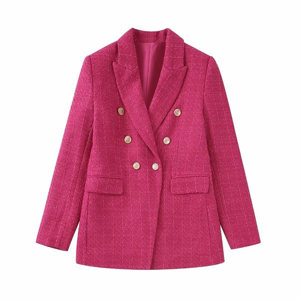 Autumn Blazer Women jacket 2023 Slim Women Suit jacket Elegant Chic Formal Office Blazer Women Warm Coat