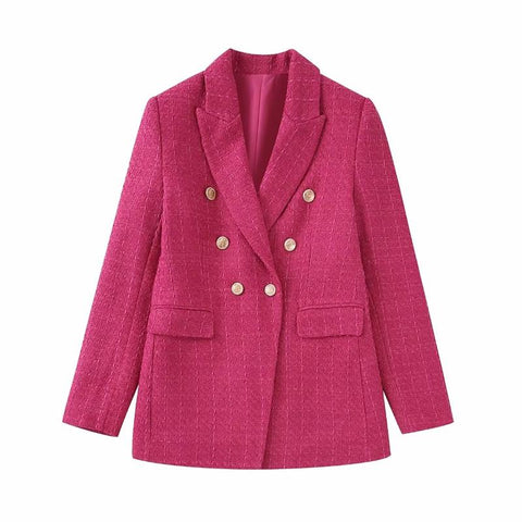 Autumn Blazer Women jacket 2023 Slim Women Suit jacket Elegant Chic Formal Office Blazer Women Warm Coat