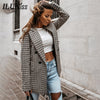 Autumn Blazers For Women Elegant Long Sleeve Plaid Coat Female Jacket 2022 Casual Loose Fall Winter Women's Jackets