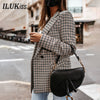 Autumn Blazers For Women Elegant Long Sleeve Plaid Coat Female Jacket 2022 Casual Loose Fall Winter Women's Jackets