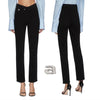 Autumn Brand A Wang A Letter Imitation Crystal Turn-up Pants Turn-up Elastic Nine-point Jeans 1:1 Quality High-waist Jeans