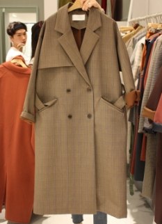 Autumn British Retro Style Vintage Jackets Loose Long Blazers With Waist Belt Lattice Suit Jacket Double Breasted Thin Suit