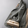 Autumn British Style Women's Blazers 2023 Winter Houndstooth One-button Formal Jackets Chic Smoky Green Lady Suit Jacket