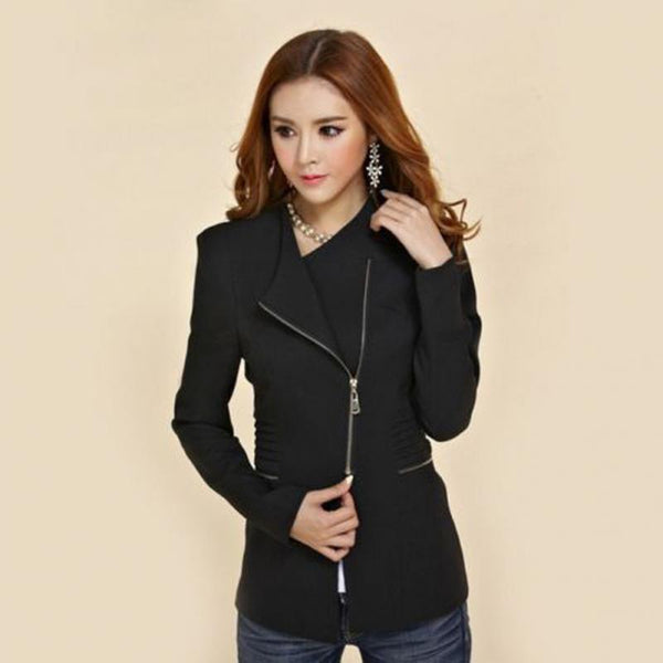 Autumn Casual Coat Fashion Women Blazer Long sleeve Jacket Suit  Short Slim Fit Outerwear