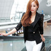 Autumn Chic Trendy Women Lapel Long Sleeve Lace Crochet Tops One Button Suit Coat Solid Color Outwear