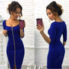 Autumn Dress New Fashion Women Casual Knitting Bodycon Sexy Club Dress Knee-Length Party Wear Dresses