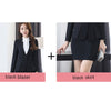 Autumn Elegant Women Suit Skirt Office Lady Formal Full Sleeve Blazer+Skirt Slim Temperament 2 Piece Set Blazer And Skirt Suit
