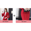 Autumn Elegant Women Suit Skirt Office Lady Formal Full Sleeve Blazer+Skirt Slim Temperament 2 Piece Set Blazer And Skirt Suit
