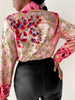 Autumn Print Blouse For Women Casual Long Sleeve Tops Elegant Office Lady Shirt Loose Streetwear Turn-down Collar Blouse