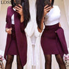Autumn Formal Dress Suits Women Long Sleeve Blazer Jacket And Bodycon Mini Dress Office Wear 2 Piece Female Sets Garnitur Dress