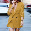 Autumn Jackets ZANZEA Women Long Sleeve Double-Breasted Blazers Casual Business Suits Office Lady Thin Coat Streetwear