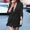 Autumn Jackets ZANZEA Women Long Sleeve Double-Breasted Blazers Casual Business Suits Office Lady Thin Coat Streetwear