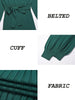 Autumn Knit Dress Elegant Long Sleeve Women Dress O Neck Green Knitted Sweater Dress With Belted Pleat Midi Female Party Dresses