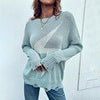 Autumn Knitted Sweaters Casual Loose Women Pullovers Lightning Pattern Long Sleeve Knitwear Vintage Streetwear O-Neck Sweaters