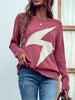 Autumn Knitted Sweaters Casual Loose Women Pullovers Lightning Pattern Long Sleeve Knitwear Vintage Streetwear O-Neck Sweaters