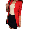 Autumn Ladies Blazers and Coats Office Wear Long Sleeve White Slim Small Suit Cotton Bodycon Blazer Jackets Women Coat Female