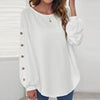Autumn Lantern Long Sleeve T-shirt Casual Loose Women Tops Comfortable Solid O Neck Streetwear Female Vintage Basic Simply Tops