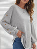 Autumn Lantern Long Sleeve T-shirt Casual Loose Women Tops Comfortable Solid O Neck Streetwear Female Vintage Basic Simply Tops