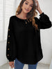 Autumn Lantern Long Sleeve T-shirt Casual Loose Women Tops Comfortable Solid O Neck Streetwear Female Vintage Basic Simply Tops