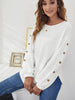 Autumn Lantern Long Sleeve T-shirt Casual Loose Women Tops Comfortable Solid O Neck Streetwear Female Vintage Basic Simply Tops
