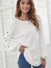 Autumn Lantern Long Sleeve T-shirt Casual Loose Women Tops Comfortable Solid O Neck Streetwear Female Vintage Basic Simply Tops
