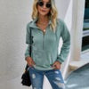 Autumn Loose Sweatshirt Women Casual Half-Zipper Pullover Solid Long Sleeve Lapel Top Female Streetwear Vintage Women Sweatshirt