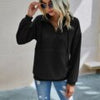 Autumn Loose Sweatshirt Women Casual Half-Zipper Pullover Solid Long Sleeve Lapel Top Female Streetwear Vintage Women Sweatshirt