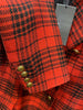 Autumn  2023FW Women  Red Plaid Wool Double Breated Blazer Jacket For Female Casual Overcoat Coat Gdnz 6.11