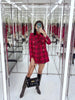 Autumn  2023FW Women  Red Plaid Wool Double Breated Blazer Jacket For Female Casual Overcoat Coat Gdnz 6.11