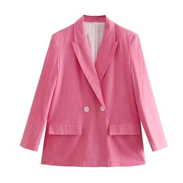 Autumn Blazers women 2023 women jacket Suits casual chic pink office suit jacket elegant chic warm suit formal wear