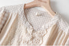 Autumn Japanese Female Cotton Splicing Collar Shirt Relaxed Joker Retro Literary Leisure Women Blouses Mori Girl
