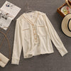 Autumn Small Fragrance Tweed 2 Piece Set Women Chain Trim Tassel Patchwork Shirt Blouse + Shorts Suits Korean Outfit
