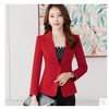 Autumn New Solid Black Women Blazer Long Sleeve One Button Pocket Brief Elegant Coats Mid-Waist Slim Chic Ladies Blazers L1533