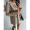 Autumn Suit Jacket Women Casual Double Breasted Suit Plaid Blazer Jacket Female Print Temperament Commuter Wear NEW