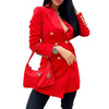 Autumn Office Lady White Red Sexy Femme Blazer For Women Double Breasted Blazers Jackets Formal Suit Jackets Feminino Coat Top