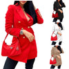 Autumn Office Lady White Red Sexy Femme Blazer For Women Double Breasted Blazers Jackets Formal Suit Jackets Feminino Coat Top
