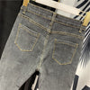 Autumn Patchwork Denim Pencil Women Pants Rivet Jeans Washed High waist Jeans Female Loose Jeans Casual Long Trousers