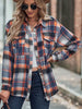 Autumn Plaid Shirt For Women Vintage Print Blouse Shirt Casual Outerwear Long Sleeve Office Lady Tops Female Streetwear