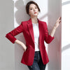 Autumn Red Slim Business Blazers Coat Spring Casual All-match Women Blazers Jackets Korea Work Office Lady Suit