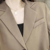 Autumn Sheer Loose Cropped Navel Blazers Women All-match Street Wear Korean Style College Sweet Soft Office Lady Notched Chic