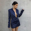Autumn Shirt Dress Women Sexy V Neck Mini Dress Office Lady Long Sleeve Short Dress Elegant Button Up Dresses Vestidos