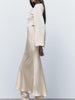 Autumn Silk Satin Maxi Dress Women Elegant Backless Long Dress Casual Long Sleeve Dress Sexy Hollow Out Soft Party Dress