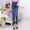 Autumn Spring Jeans Womens High Waist Elastic Skinny Denim Long Pencil Pants Back Cross Woman Jeans Camisa Feminina Trousers