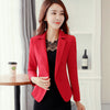 Autumn Spring Women Jacket Blazer Solid Fomal Womens Business Suit Red Blazer Work Wear Terninho Feminino Ladies Coats X60062