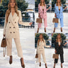 Autumn Suit Two Piece Blazer Set 2 Pieces Tracksuit Pants Sets Womens Outfits For Women Crop Top Pant Suits Sweatsuit Business