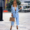Autumn Suit Two Piece Blazer Set 2 Pieces Tracksuit Pants Sets Womens Outfits For Women Crop Top Pant Suits Sweatsuit Business