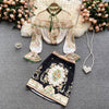 Autumn Suits, Ladies Shirts, Design Sense, Lace Stitching, Chiffon Tops, Printed Skirts, Fashionable Two-piece Suits