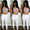 Autumn Summer Women Casual Hole Jeans High Waist Skinny Pant Pencil Jeans Slim Ripped Sexy Female Girls Trousers Jeans