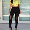 Autumn Summer Women Casual Hole Jeans High Waist Skinny Pant Pencil Jeans Slim Ripped Sexy Female Girls Trousers Jeans